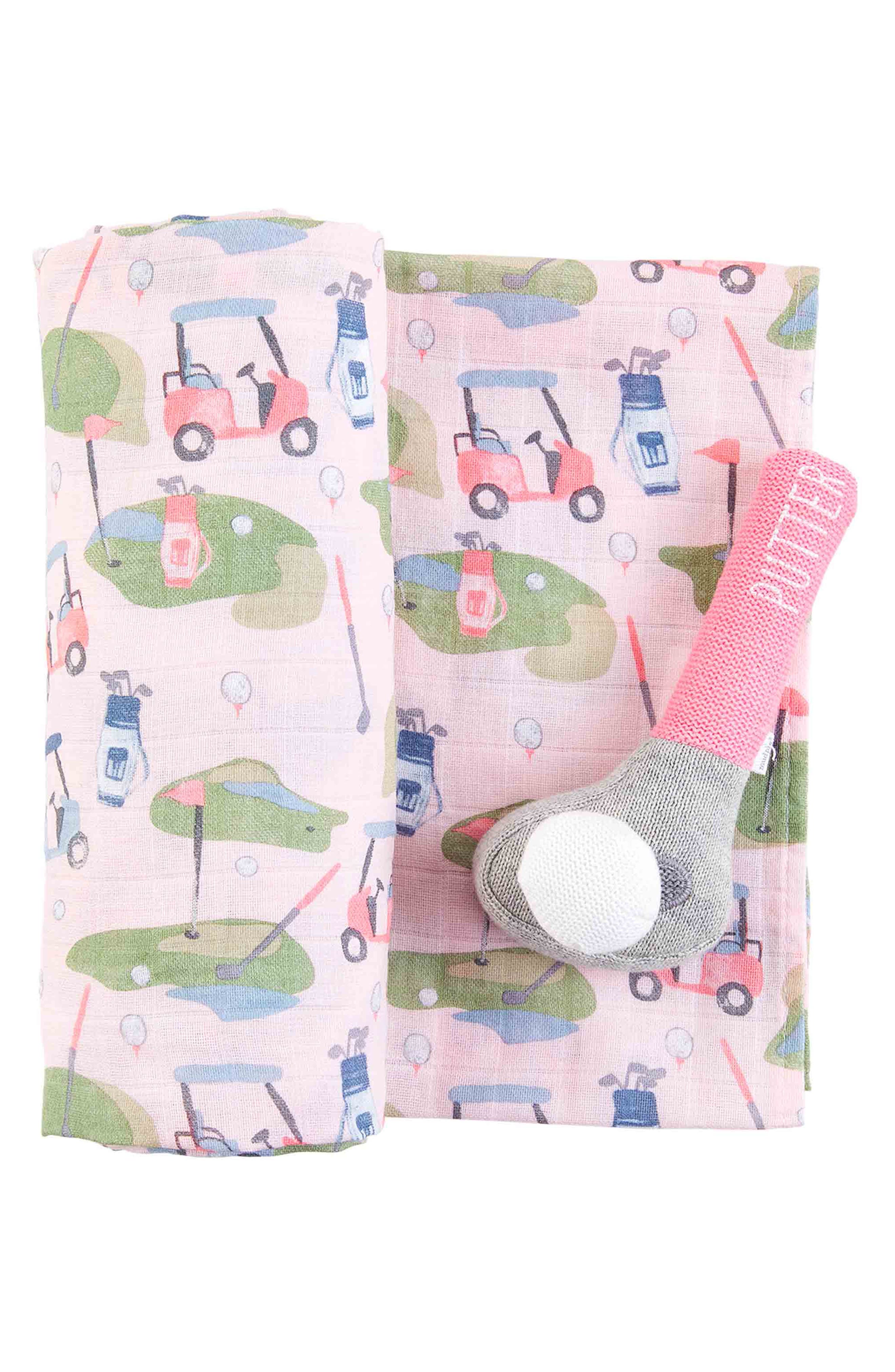 Mud Pie Golf Swaddle & Rattle Set Nordstrom