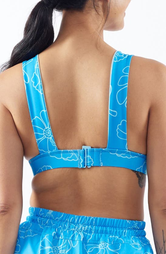 Tomboyx Reversible Plunge Bikini Top In Keep Palm