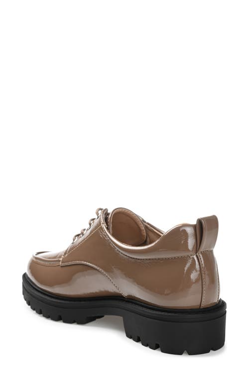 Journee Collection Zina Lug Sole Derby In Taupe