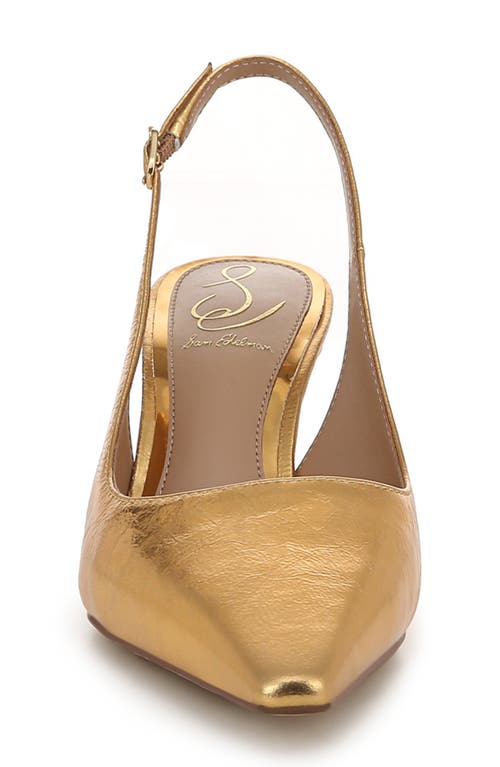 Shop Sam Edelman Bianka Slingback Pump In Medallion Gold