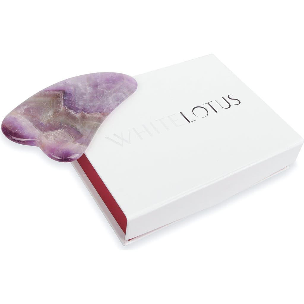 White Lotus Beauty Premium Amethyst Gua Sha In Purple