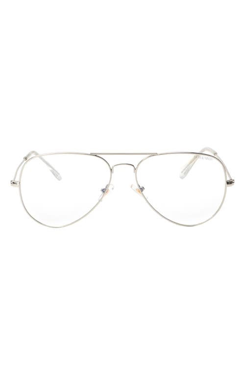 FIFTH & NINTH FIFTH & NINTH CHARLIE 53MM AVIATOR BLUE LIGHT BLOCKING GLASSES 