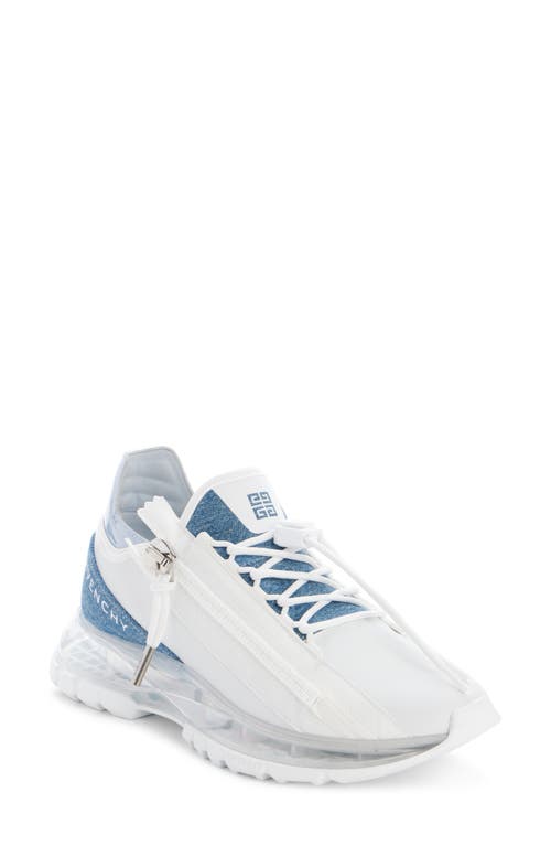 Givenchy Spectre Denim Accent Zip Runner Sneaker Blue/White at Nordstrom,