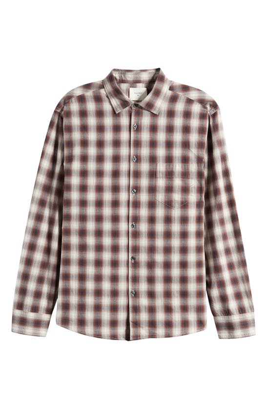 Shop Billy Reid Tuscumbia Shadow Plaid Regular Fit Cotton Button-up Shirt In Natural/ Brown Multi