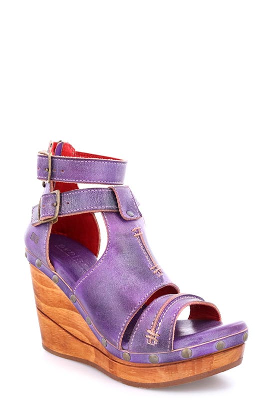 Bed Stu Princess Platform Wedge Clog In Lavender Rustic Mason