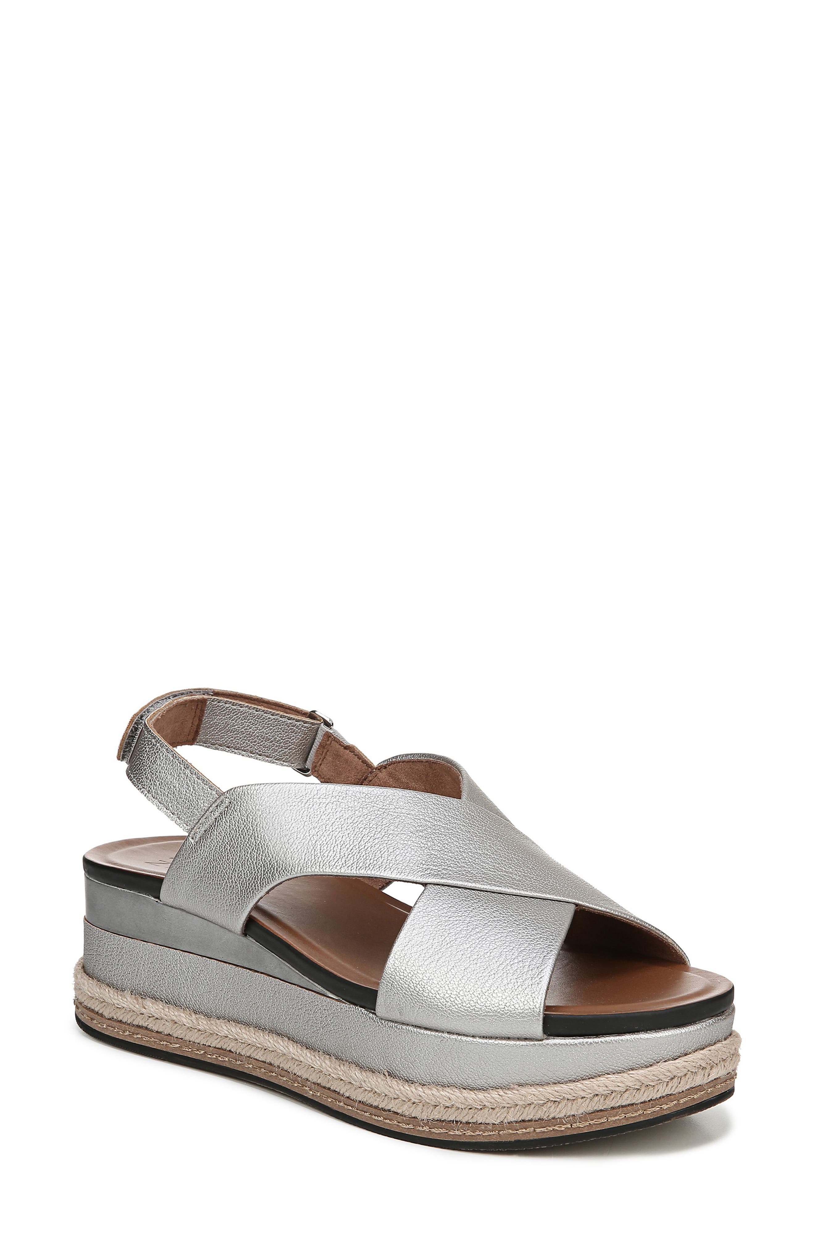 Naturalizer Baya Espadrille Wedge Sandal, Metallic