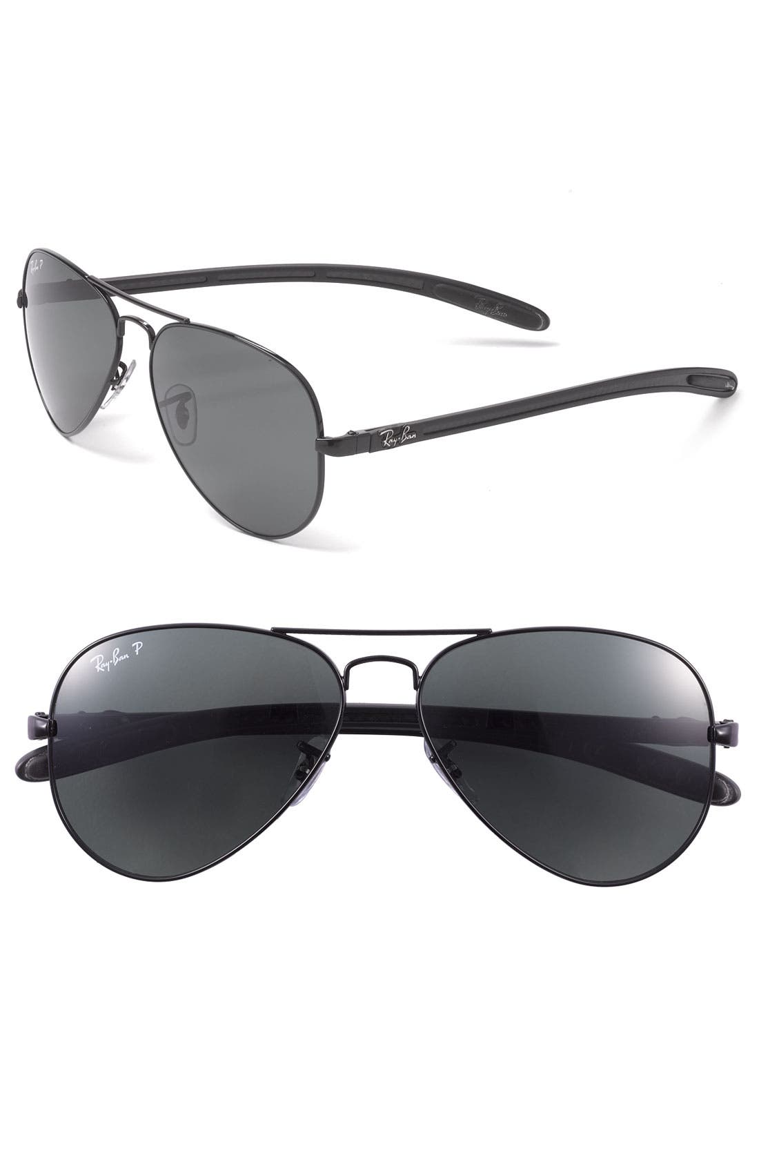 Ray-Ban 'Tech' Polarized 58mm Aviator Sunglasses | Nordstrom