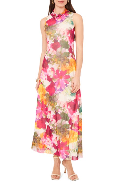 Vince Camuto Floral Maxi Tank Dress Antique White at Nordstrom,