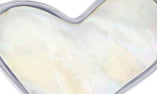 Simona Sterling Silver Mother-of-pearl Heart Pendant Necklace In Gold