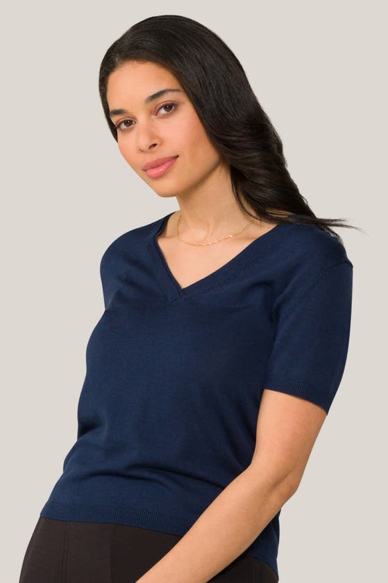 Shop Alala Vida Knit Tee In Navy