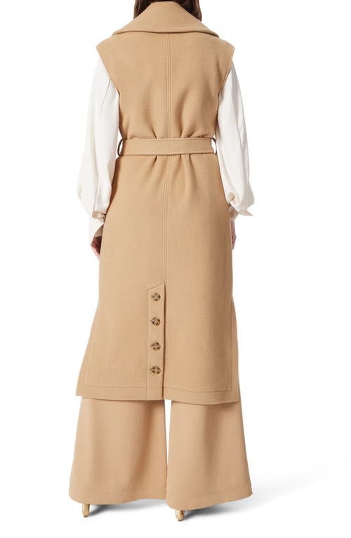 Dee Ocleppo Sleeveless Trench Coat In Camel