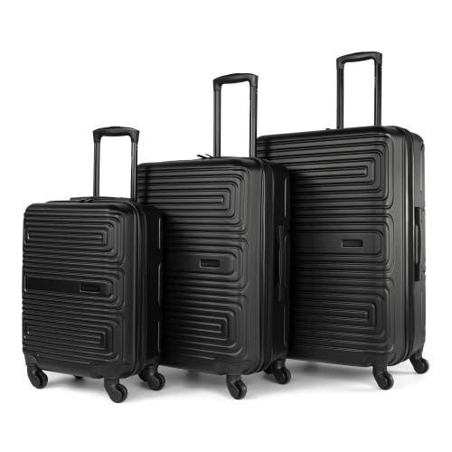 Swiss Mobility Sfo 3 Piece Set Hardside Luggage Abs In Black