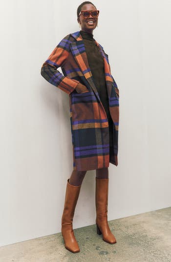 Avec les clearance filles plaid coat