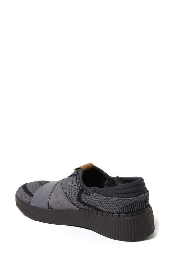 Shop Dearfoams Livie Cross Strap Knit Slip-on Sneaker In Black Multi