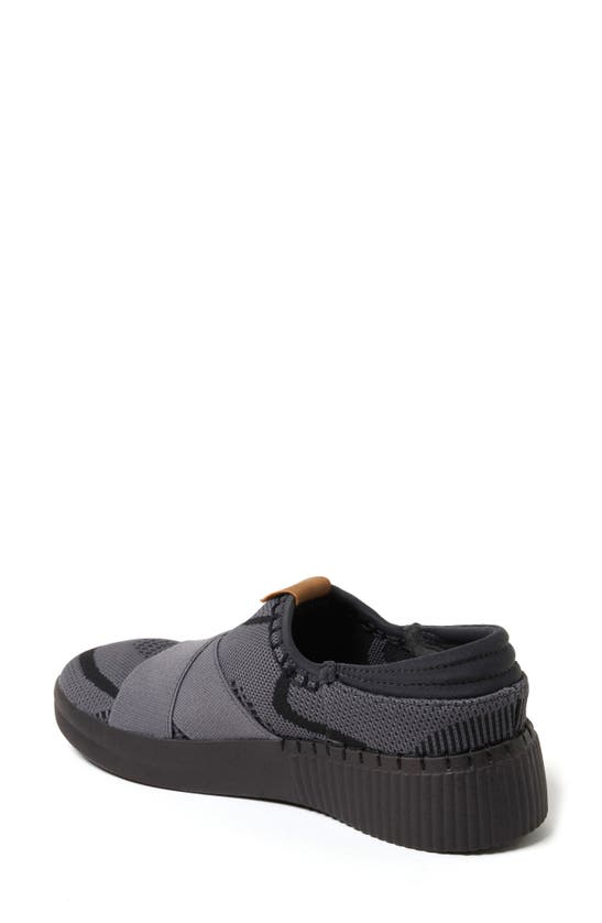 Dearfoams Women's Livie X Strap Knit Trainer Sneaker In Black Multi