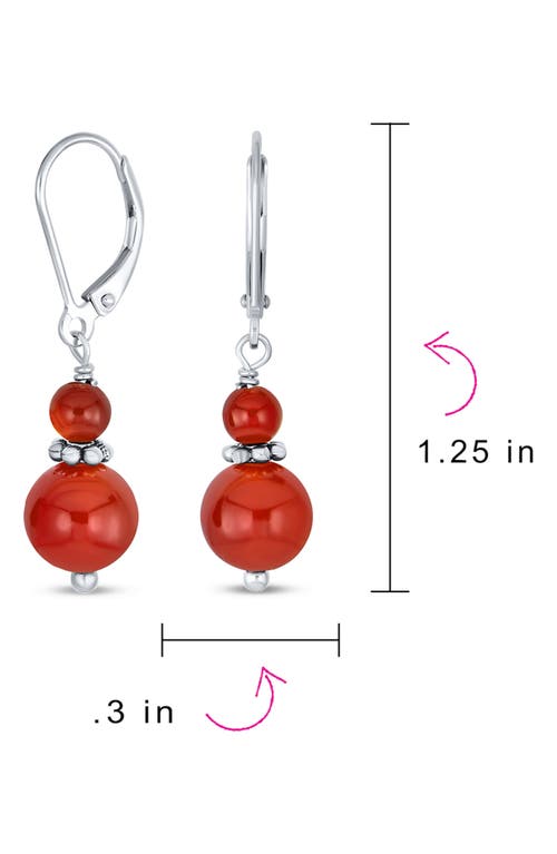 Bling Jewelry Resin Drop Earrings In Red