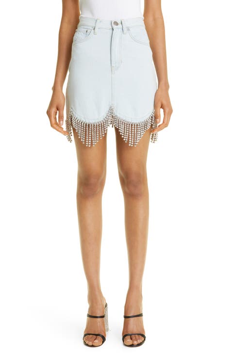 Nordstrom white cheap denim skirt