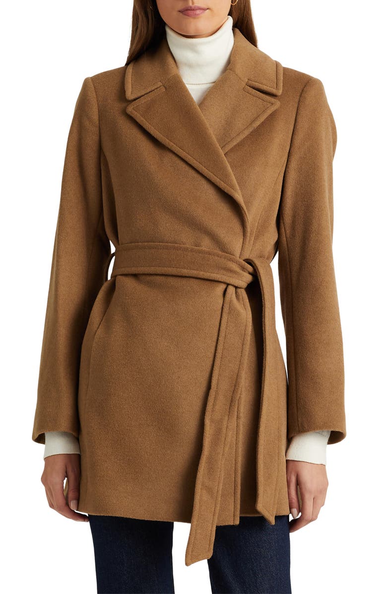Lauren Ralph Lauren Belted Wool Blend Coat | Nordstrom