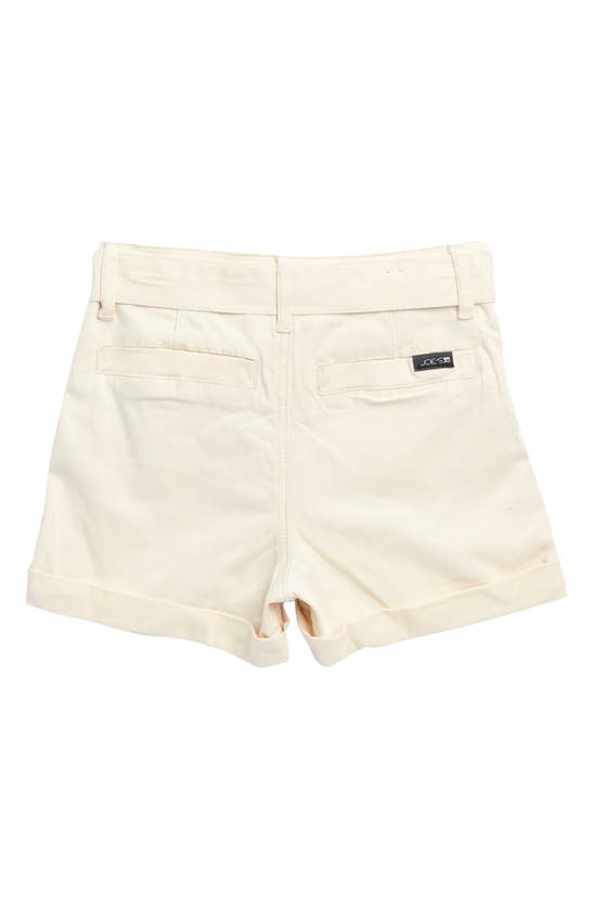 Shop Joe's Kids' Bari Belted Cuff Hem Shorts In White Vintage