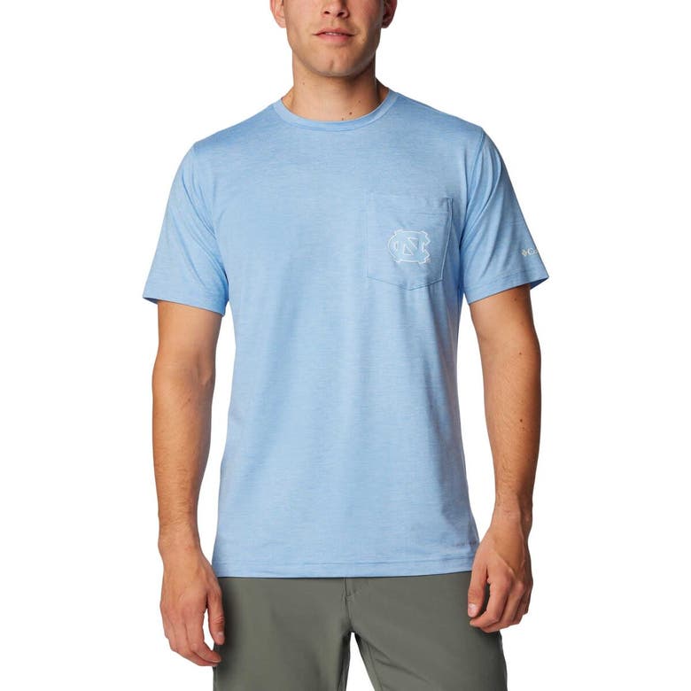 Shop Columbia Carolina Blue North Carolina Tar Heels Tech Trail Omni-wick T-shirt In Light Blue