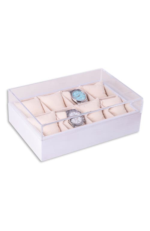 Bey-berk Watch Storage Case In White