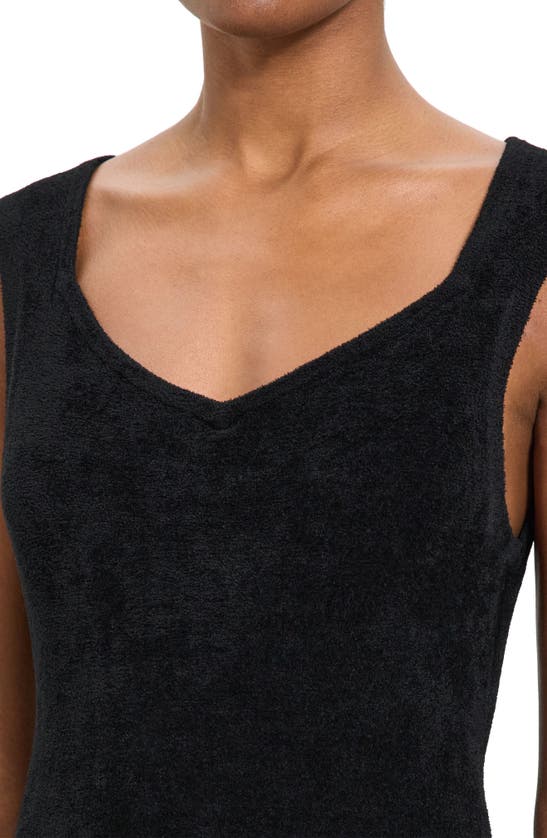 Theory Sleeveless Body-con Mini Sweater Dress In Black