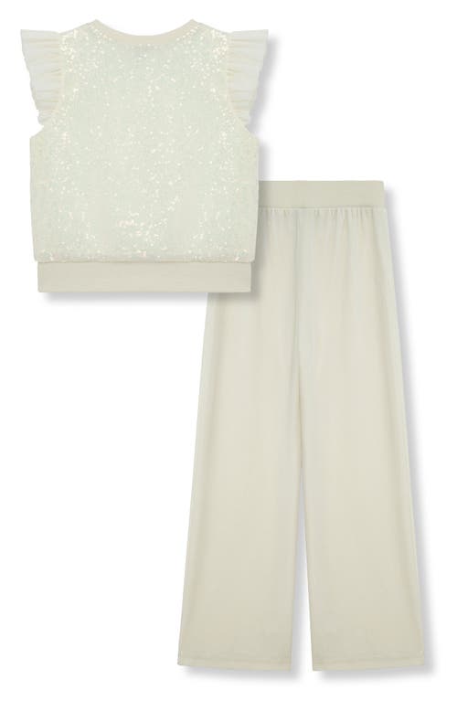 HABITUAL HABITUAL KIDS KIDS' VELOUR SEQUIN TOP & SWEATPANTS SET