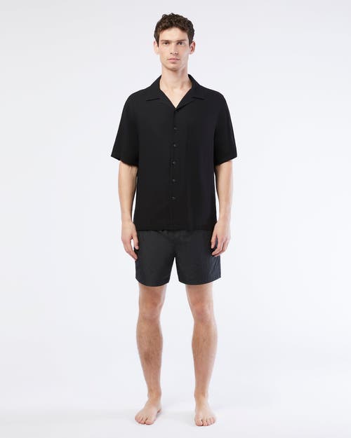 Onia Nylon Crinkle 5" Swim Trunk In Black