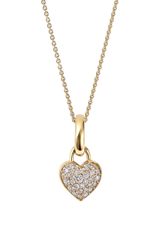 Shop Cast Baby Heart Diamond Pendant Necklace In Gold
