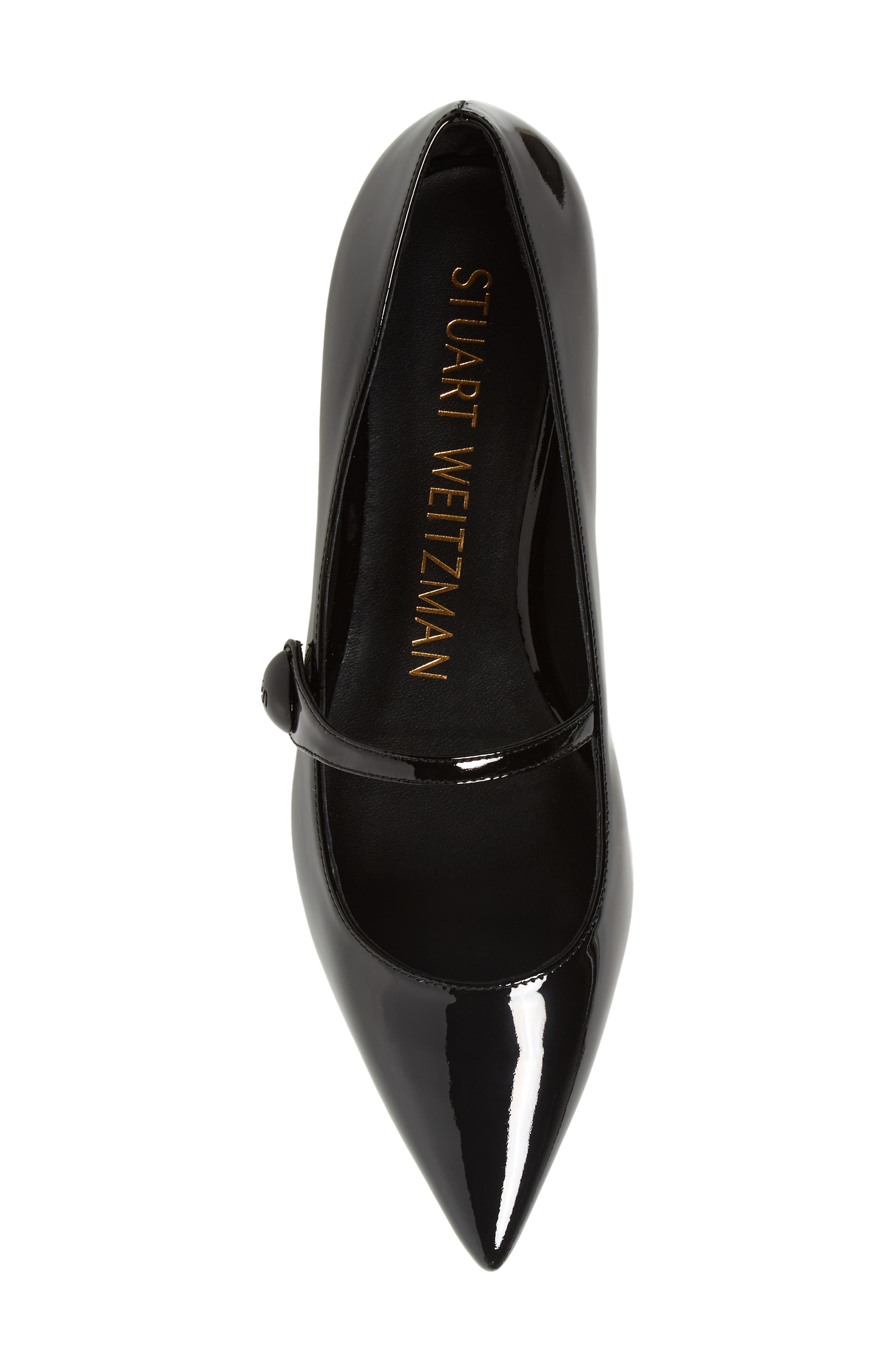Stuart Weitzman Pointed Toe Mary Jane Flat, Alternate, color, 