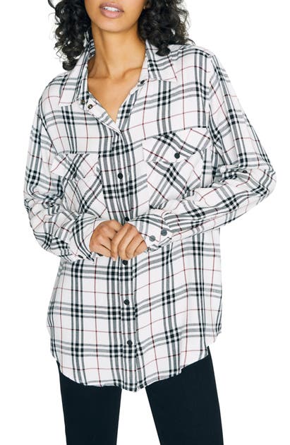 Sanctuary T-shirts NEW GENERATION PLAID BOYFRIEND SHIRT