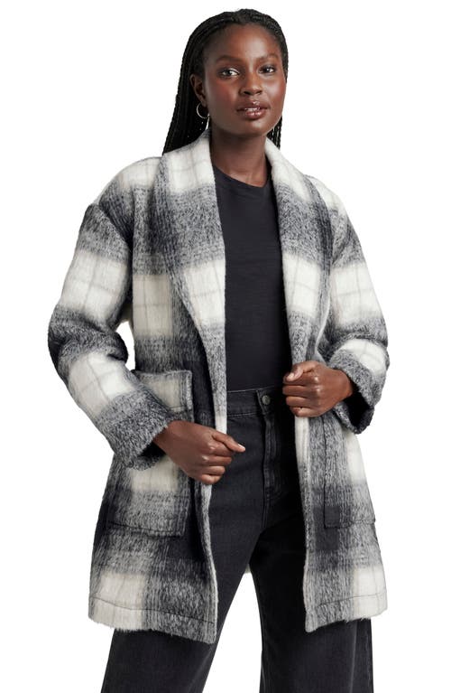 Splendid Vanessa Plaid Wool-blend Jacket In Black/white Multi
