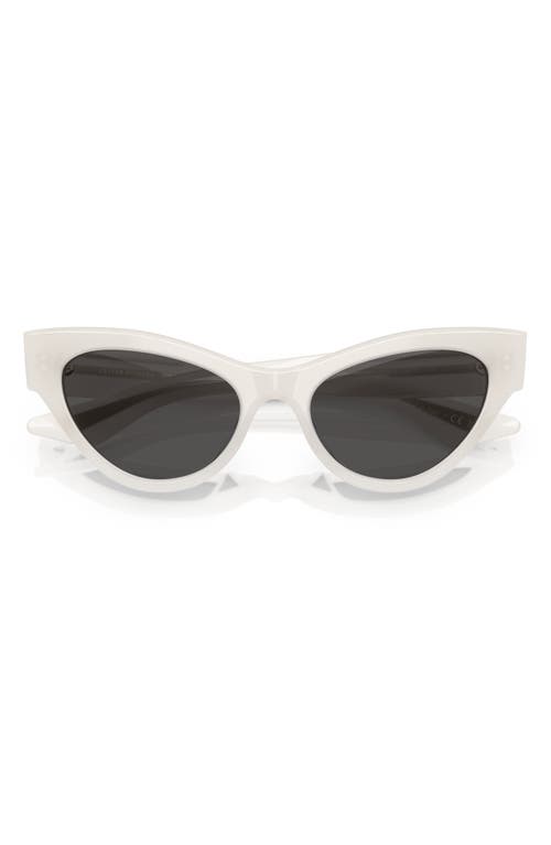 Oliver Peoples X Khaite 54mm Cat Eye Sunglasses In White Grey