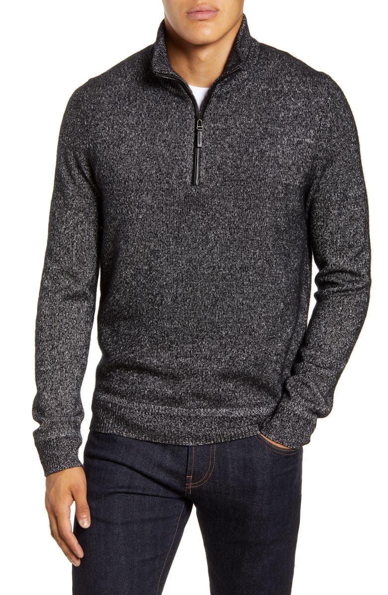 Nordstrom Men's Shop Cashmere & Silk Quarter Zip Sweater | Nordstrom