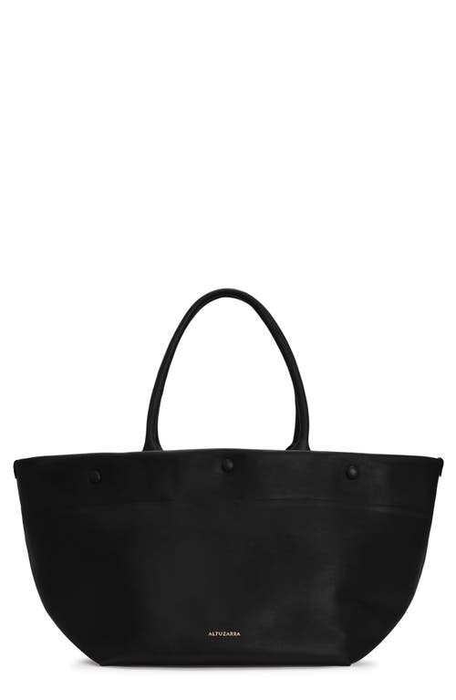 Shop Altuzarra Small Leather Tote In Black