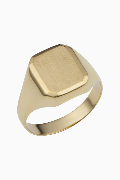 Shop Oradina 14k Gold Duke Signet Bold Ring In Yellow Gold