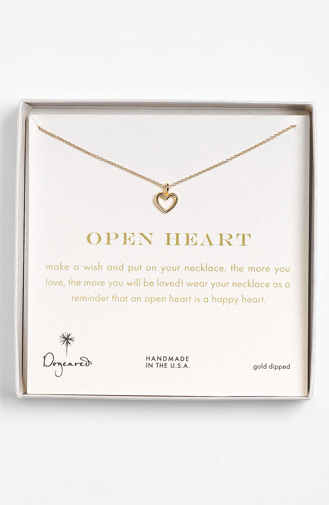 Dogeared 'Open Heart' Pendant Necklace (Nordstrom Exclusive) Nordstrom