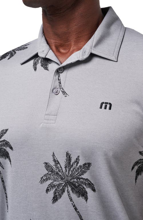 Shop Travismathew Mesic Palm Tree Polo In Heather Grey