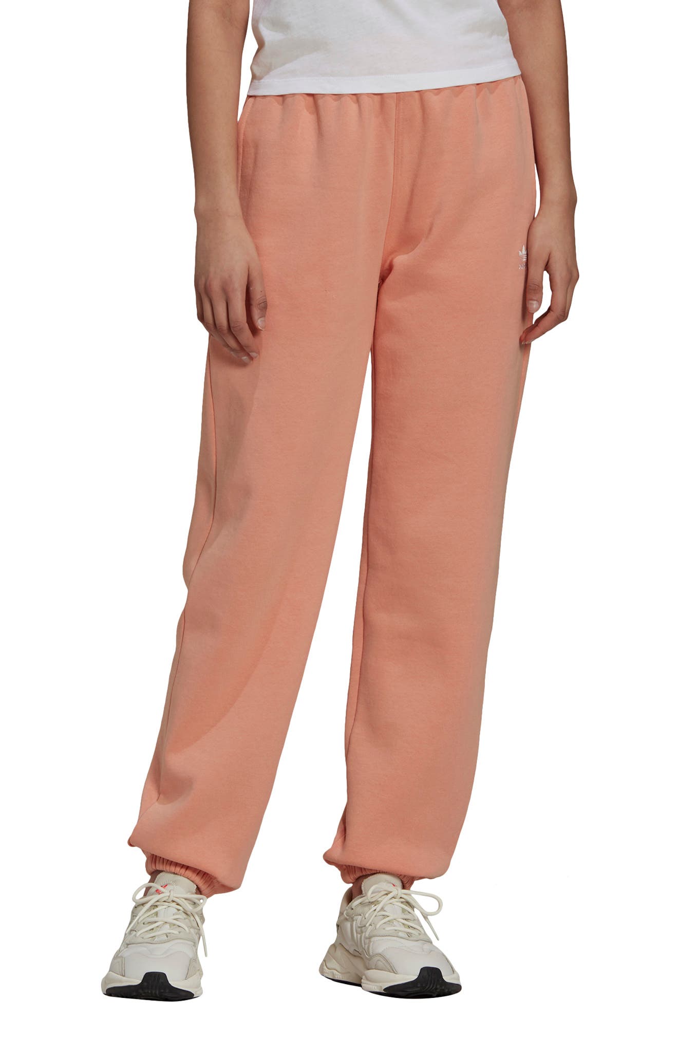 orange adidas pants women's