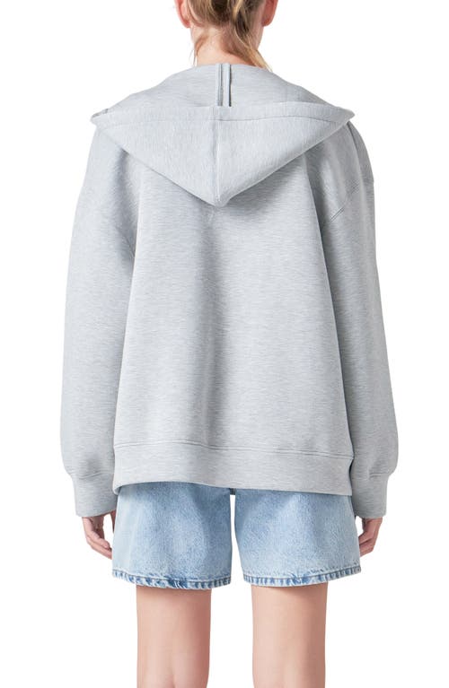 Grey Lab Zip-up Hoodie In Grey