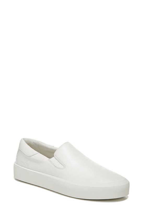 Vince Ginelle Leather Slip-on Sneakers In Off White