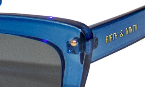Fifth & Ninth Willow 57mm Polarized Cat Eye Sunglasses In Transparent Blue/gray