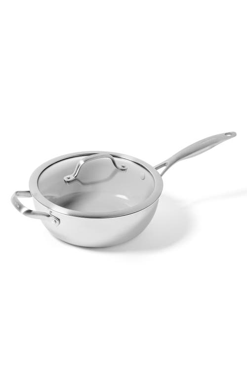 GreenPan Venice Pro 3 1/2-Quart Multilayer Stainless Steel Ceramic Nonstick Chef's Pan with Glass Lid at Nordstrom