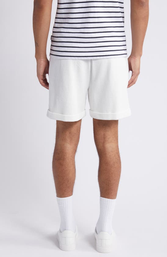 Shop Hugo Boss Boss Lasdun Cotton Gauze Drawstring Shorts In White