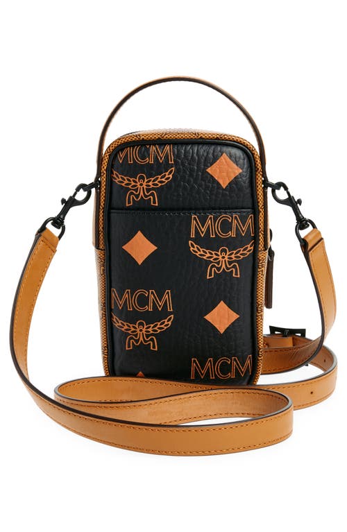 Shop Mcm Maxi Aren Small Crossbody Bag In Black