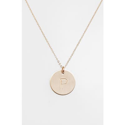 Nashelle 14K-Gold Fill Initial Disc Necklace