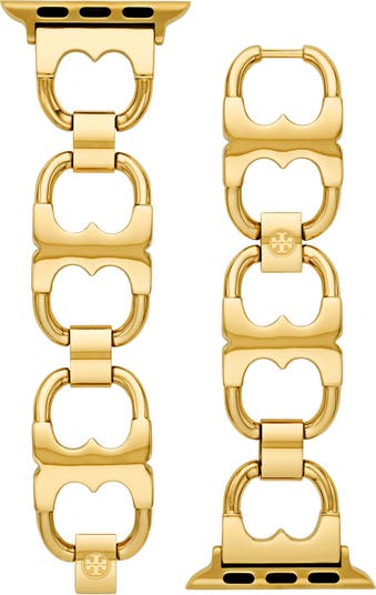 Tory Burch Double-T Link Apple Watch Bracelet, 38mm - 40mm - Gold