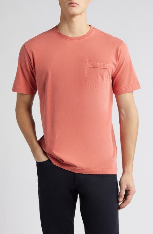 Lava Wash Organic Cotton Pocket T-Shirt in Clay Rose
