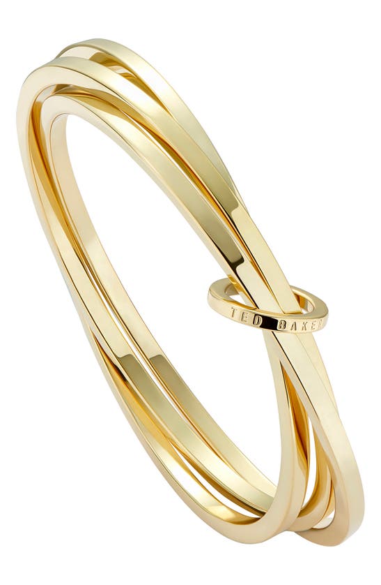 Shop Ted Baker London Huulia Bangle In Gold Tone