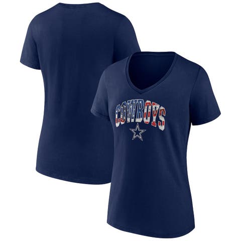 Men's Mitchell & Ness Emmitt Smith Navy/Gray Dallas Cowboys Retired Player  Name & Number Diagonal Tie-Dye V-Neck T-Shirt